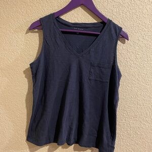 Dark blue muscle tank